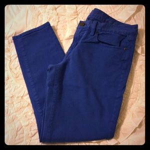 Blue J Crew ankle toothpick jeans